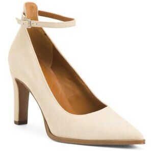 Franco Sarto Womens Gray Suede Adeja Ankle Strap High Heels Sz 10 New